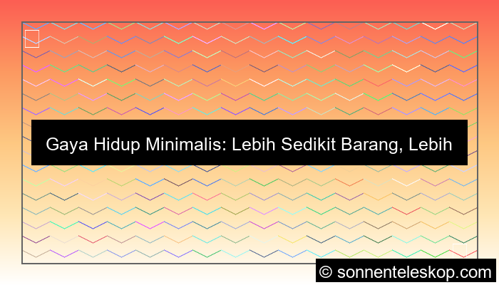 grafik gaya hidup minimalis