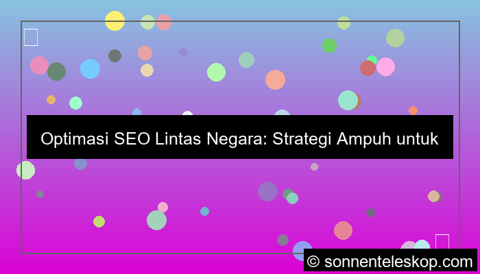 optimasi SEO untuk website internasional