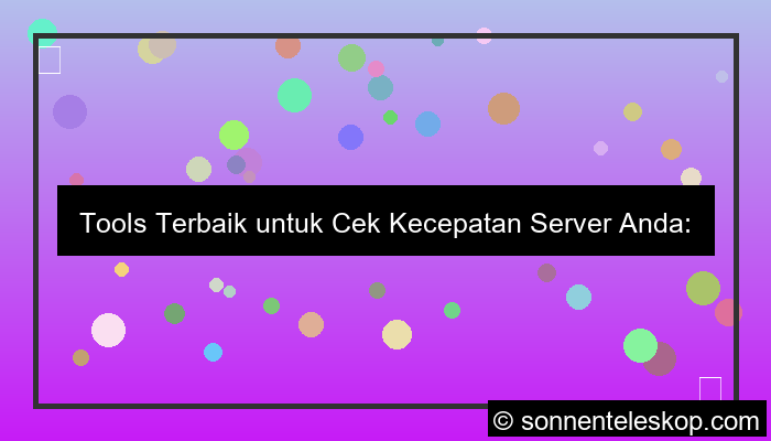 tools untuk cek kecepatan server